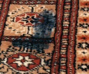 to show how bad the ink stain was before we cleaned it