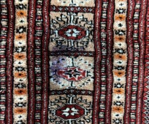 the ink stain after we cleaned it