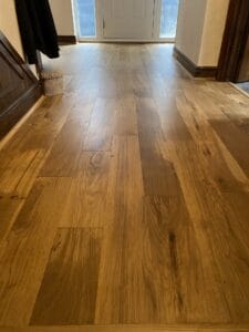 Oak wood floor restoration service in Gt-Bardfield by art of clean